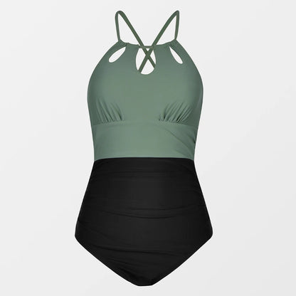 CUPSHE Lace-Up Back One-Piece Swimsuit – Sexy Cut-Out Backless Monokini Swimwear for Women, 2023 Beach & Bathing Suit