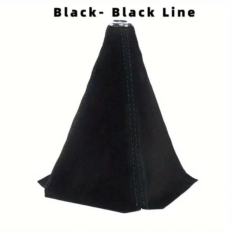 Universal Car Gear Shift Knob Cover - Suede Flocking Shifter Boot with Dustproof and Water-Resistant Protection