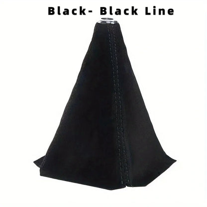 Universal Car Gear Shift Knob Cover - Suede Flocking Shifter Boot with Dustproof and Water-Resistant Protection
