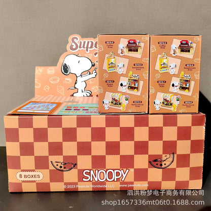 Genuine Snoopy Blind Box Toy — Cartoon Supermarket & Garden Furniture Building Blocks for Kids