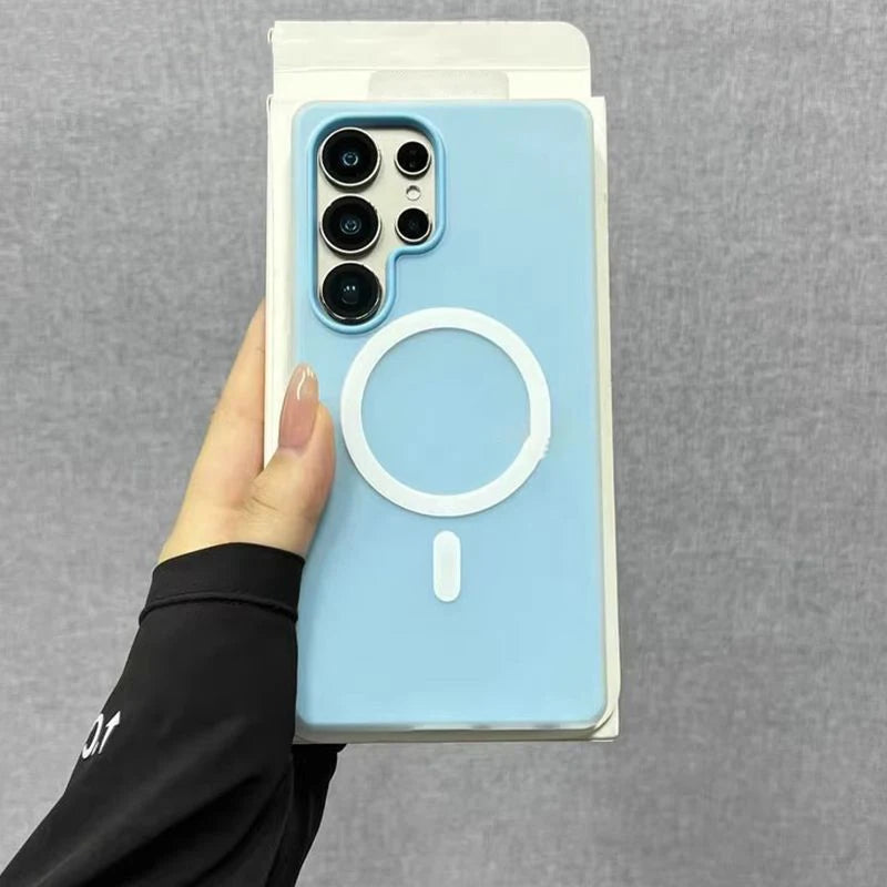 Luxury Candy Matte MagSafe Case for Samsung Galaxy S26/S25 FE/S24/S23/S22 Ultra Plus - Magnetic Wireless Charging Protective Cover