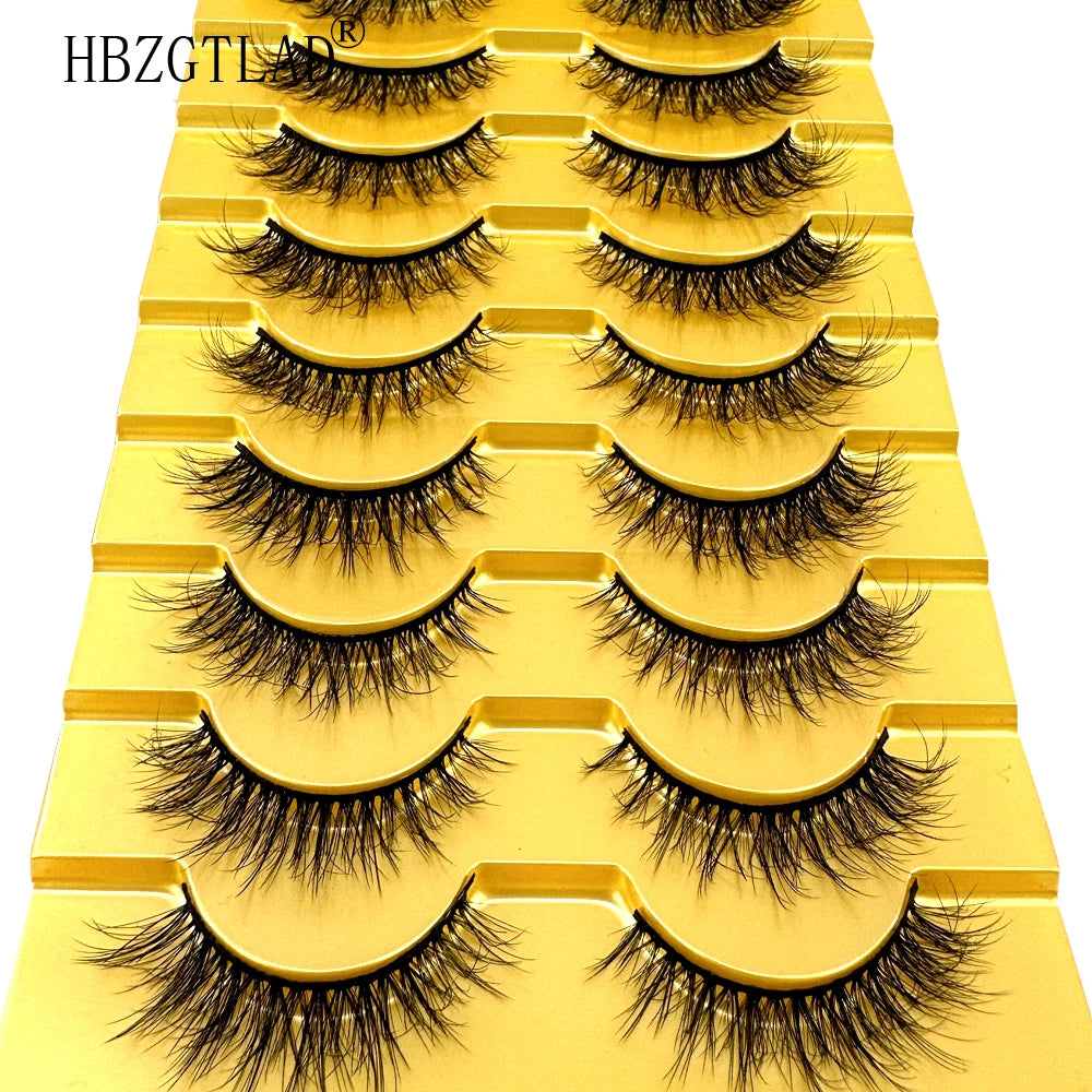 10 Pairs 3D Mink False Eyelashes – Natural Long & Short Fake Lashes Makeup Kit (38 Styles)