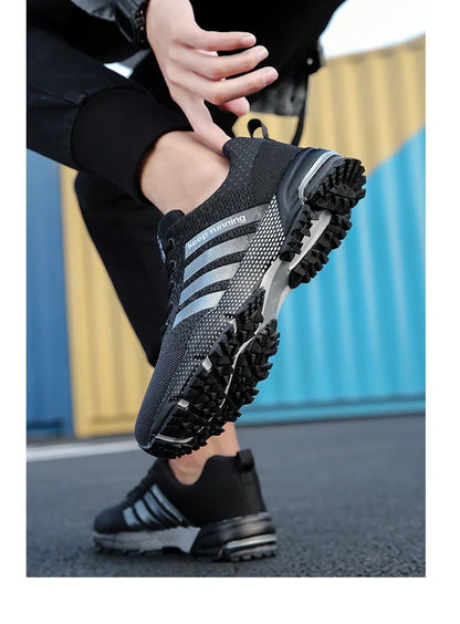 Men’s Air Cushion Running Shoes – Breathable Lightweight Marathon Sneakers for Athletic Training, Comfortable for Women