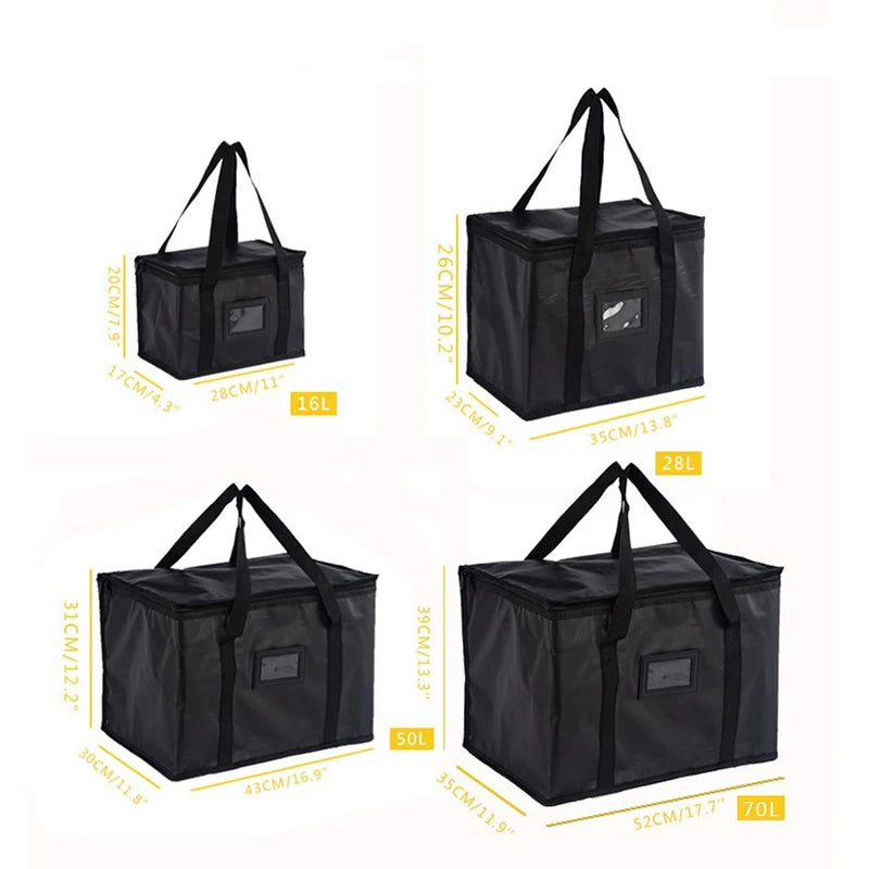 Insulated Thermal Cooler Bag — Large Drink & Food Storage Bag with Zipper, Chilled Lunch Box for Picnic & Meal Storage