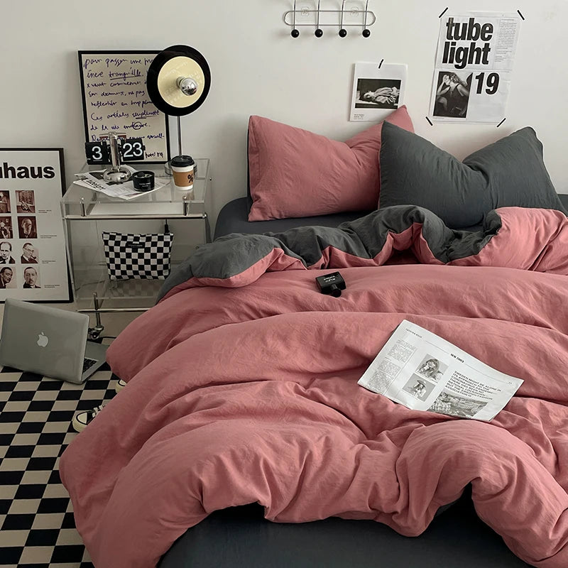 Bedding Comforter Set – Duvet Cover & Bed Sheets with Pillowcases for Queen/King Bed, Edredones de Cama