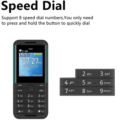 SERVO BM5310 Mini Mobile Phone — 3 SIM Card, 3-Standby, Auto Call Recorder, Bluetooth, Speed Dial & Magic Voice, 1.3" Compact Phone