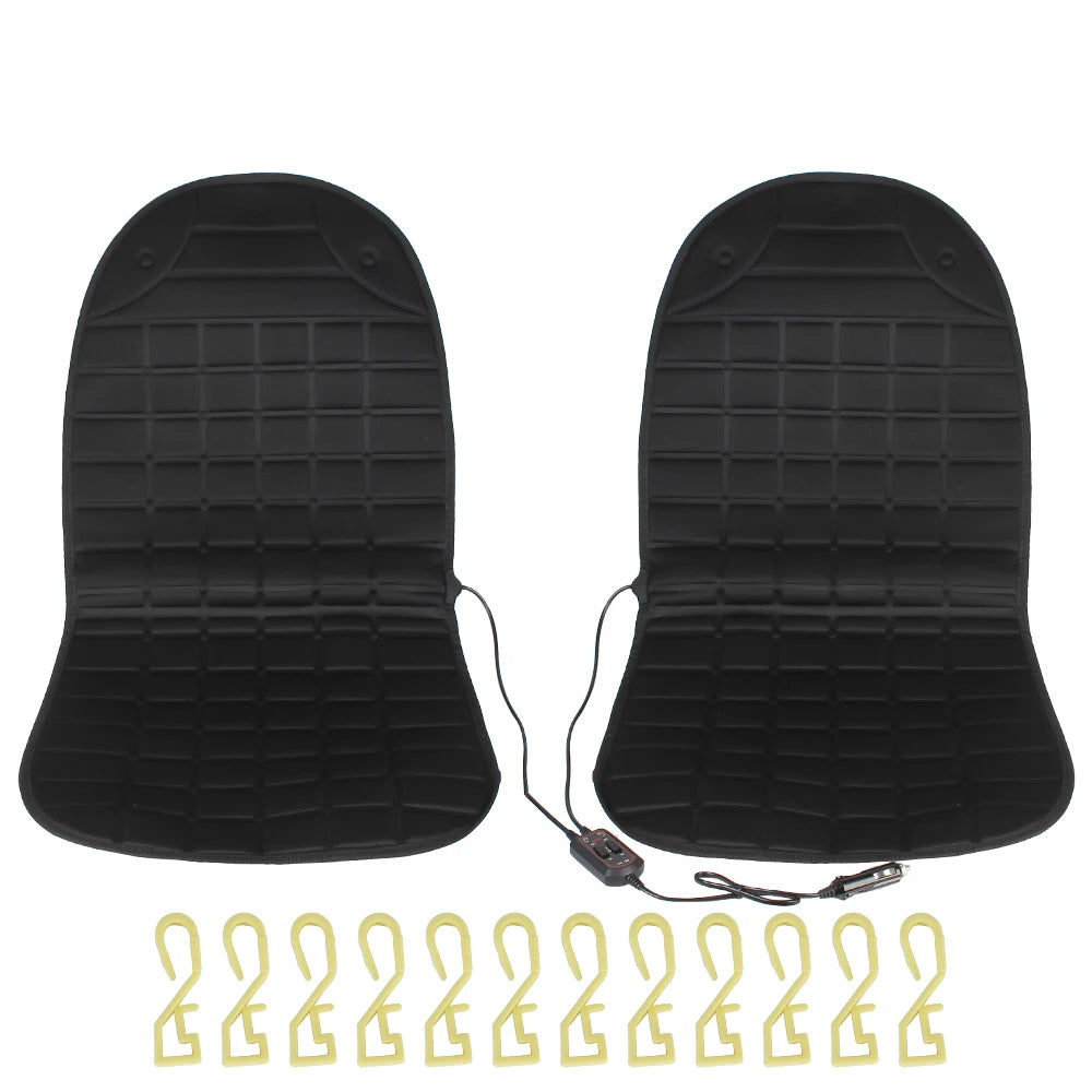 12V Electric Heated Car & Home Seat Cushion — Universal Warm Winter Cushion Cover