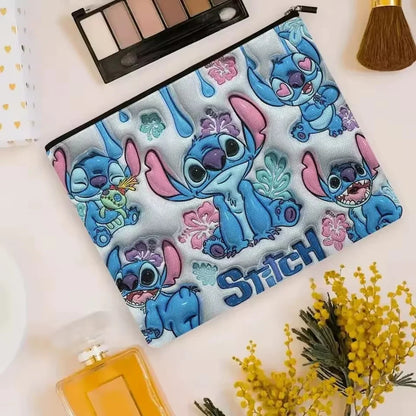 Kawaii Disney Stitch Girls Makeup & Pencil Bag — Portable Large-Capacity School Supplies, Wash Bag & Toy Gift