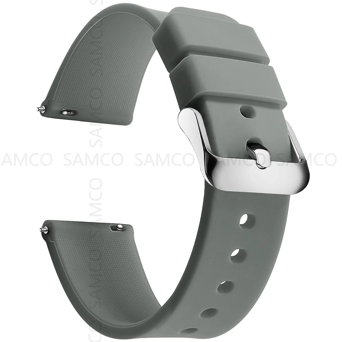 Silicone Quick Release Watch Bands 14–24mm for Samsung Galaxy, Garmin & Huawei - Soft Rubber Replacement Watch Straps