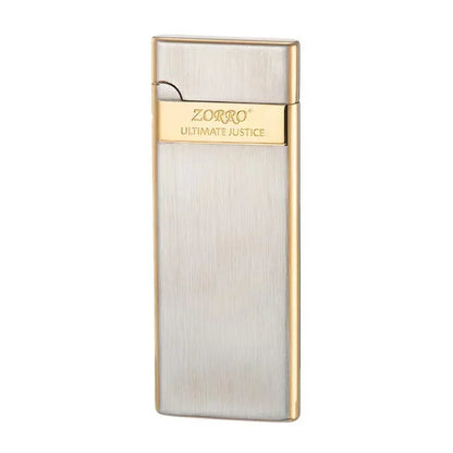 Zorro 636 Ultra-Thin Metal Butane Lighter – Inflatable Grinding Wheel Design, Smoking Accessory & Men’s Holiday Gift