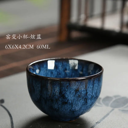 Mini Ceramic Tea Bowl – Kiln Glazed Chinese Kung Fu Teacup for Tea or Espresso