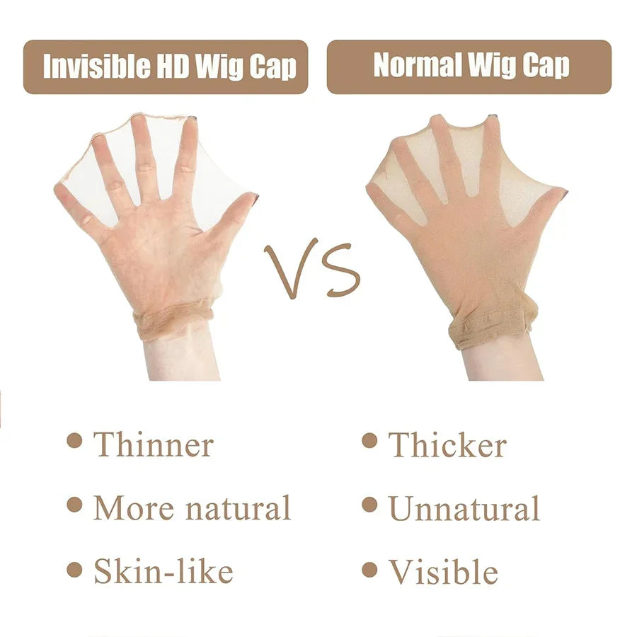 HD Wig Cap – High-Quality Transparent Nylon Stretch Lace Front for Women & Men, Light Brown
