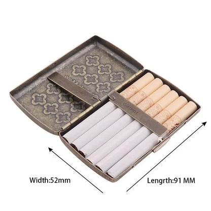 12PCS Cigarette Case Set - Pocket Tobacco Holder with Clip Storage Box & Gift Packaging for Men
