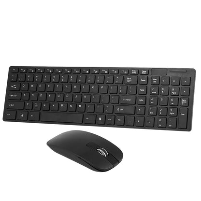 K-06 2.4G Wireless Keyboard and Mouse Combo – Plug and Play Black Set for Laptop
