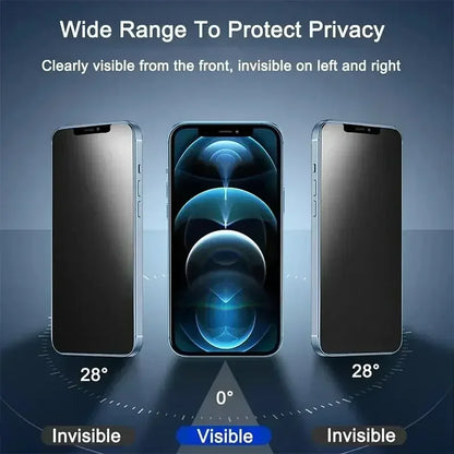 Privacy Screen Protector for iPhone - Anti-Spy Tempered Glass for iPhone 6 7 8 X XS XR 11 12 13 14 15 16 17 Pro Max Mini Plus