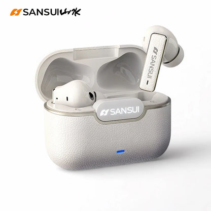 Sansui ANC Bluetooth TWS Earbuds – True Wireless Earphones with -52dB Active Noise Cancelling, Bluetooth 5.4, 6 Mics & HD Calls