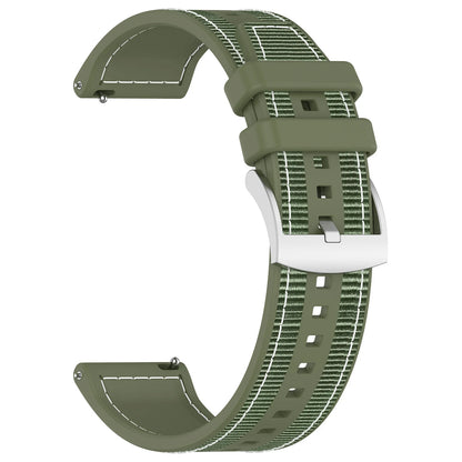22mm Silicone & Nylon Composite Watch Band for NORTH EDGE APACHE-46 Smartwatch – Sport Replacement Bracelet Strap Correa