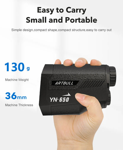 ARTBULL 1000m Golf Rangefinder – 650m Telescope with Flag-Lock, Slope, Pin Laser Distance Meter for Hunting & Outdoor Activities