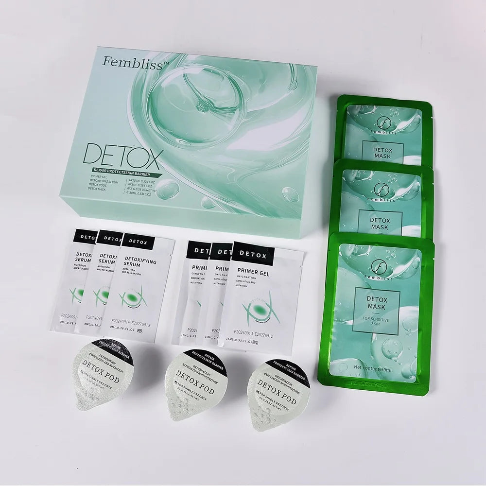 Glam Revive 3.0 Hydrate Detox Serum Pods - CO2 Serum Capsules for Oxygen Bubble Pen & Aqua Facial Skincare Machines