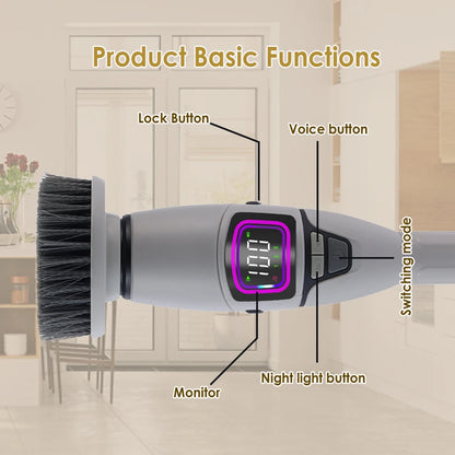 10 in 1 Electric Cleaning Brush – Multifunctional Bathroom & Toilet Brush with Voice Announcement