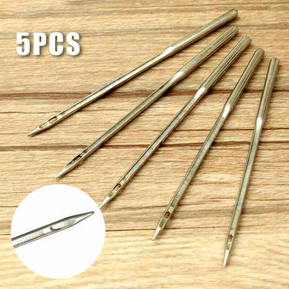 5/10 Pcs Leather Sewing Awl Needles Tool Set – Crochet Bent Hook Needles for Canvas Shoes Repair and DIY Craft Making