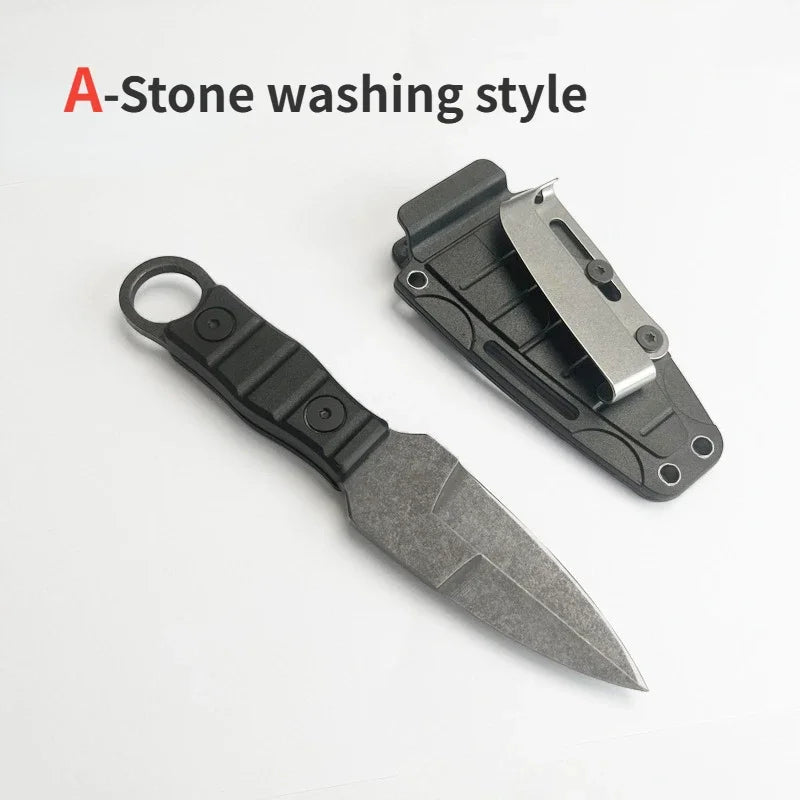 Outdoor Survival Knife - High Hardness EDC Portable Utility Knife with K Sheath for Camping & Adventure