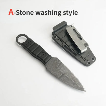 Outdoor Survival Knife - High Hardness EDC Portable Utility Knife with K Sheath for Camping & Adventure