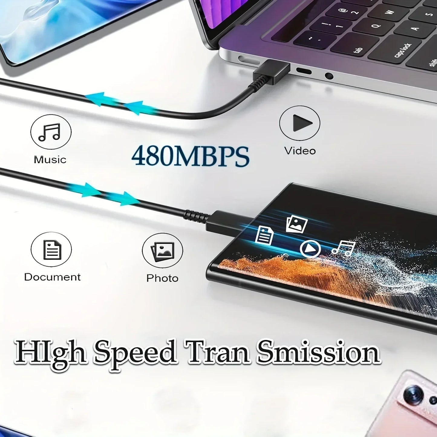 PD 45W USB-C Fast Charger — High-Speed Wall Adapter for Samsung Galaxy S24/S23 Ultra, Note, iPhone 15, Xiaomi 14