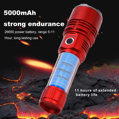 Shanbao 4000LM Zoomable Flashlight - High-Power Rechargeable LED Torch with Adjustable Focus