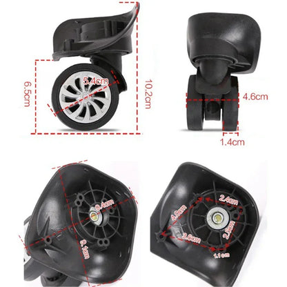 Universal 360° Swivel Suitcase Wheels — Replacement Trolley Luggage Wheels