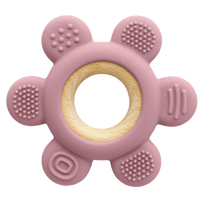 Baby Silicone Teether Necklace - Rudder Shape BPA Free Sensory Chewing Toy for Infant Teething Relief