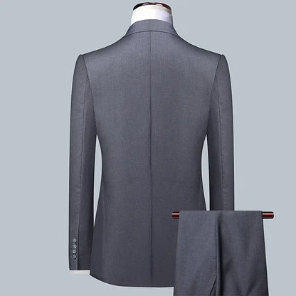 2024 Men's 3-Piece Suit Set – Blazer, Vest & Trousers | Formal Business & Wedding Outfit M-6XL