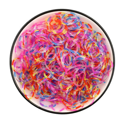 NICE! 600pcs Rainbow Loom Rubber Bands – DIY Bracelet Making Kit for Kids, Hair Ties, Xmas Gift 2021