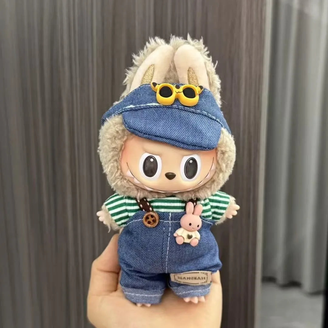 17cm Labubu V1–V2 Trendy Doll Clothes & Accessories – Idol Outfit for Kids Gift