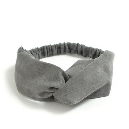 Women Cross Top Knot Headband – Elastic Soft Solid Color Hair Bands, Twisted Knotted Headwrap, Hair Accessories for Girls