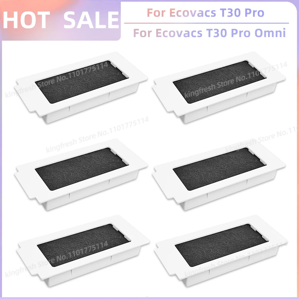 Replacement Parts for Ecovacs T30 Pro Omni & YEEDI M12 Ultra Plus – Main Roller, Side Brush, Filter, Dust Bag, Mop Cloth