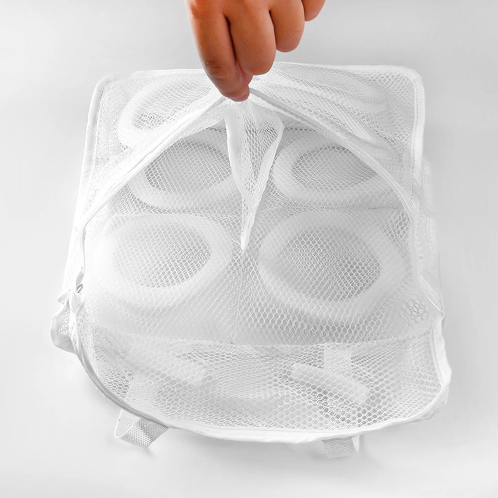 Portable Mesh Shoe Laundry Bag – Washing Machine Safe, Anti-Deformation Shoe Storage & Clothes Organizer