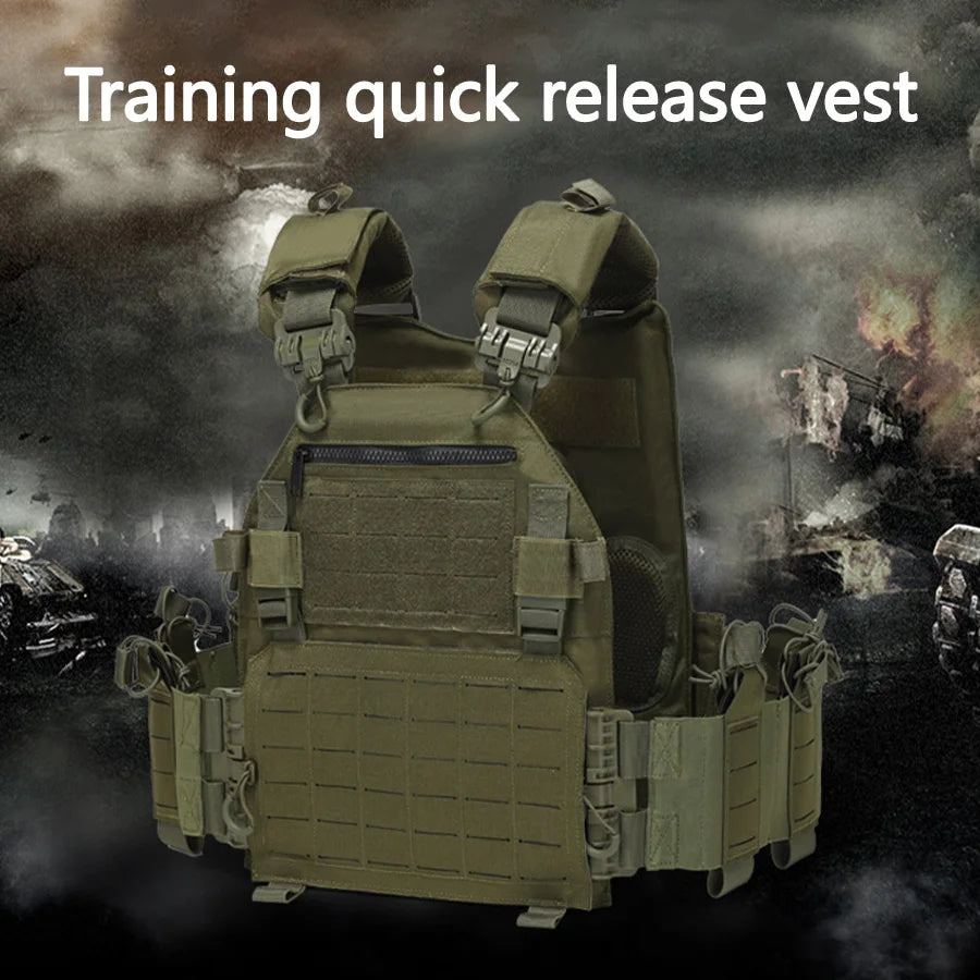 Outdoor Training Vest – Multi-Functional Waterproof MOLLE Expansion Quick-Release Wear-Resistant Tactical Vest