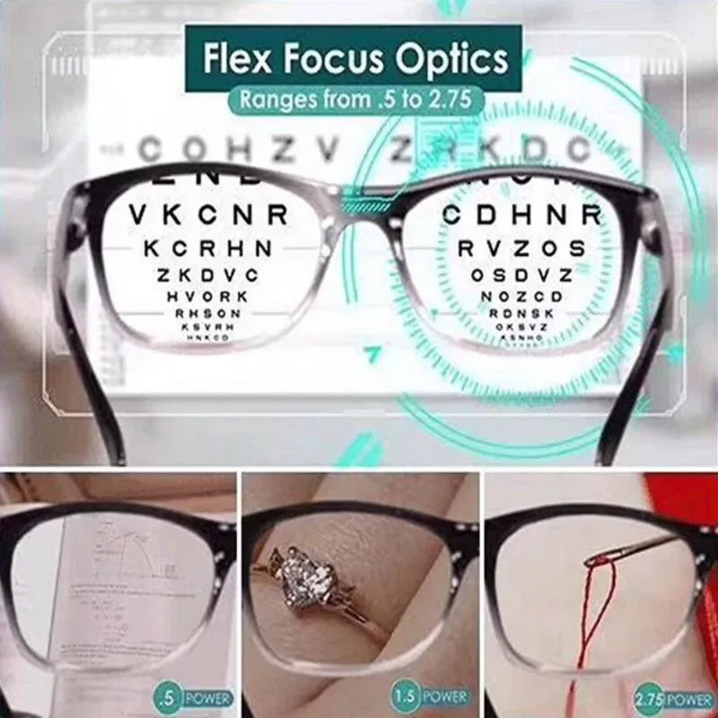 Premium Auto-Focus Reading Glasses: High-Quality Magnifying Eyewear for Middle-aged and Elderly - Universal Design for Men & Women