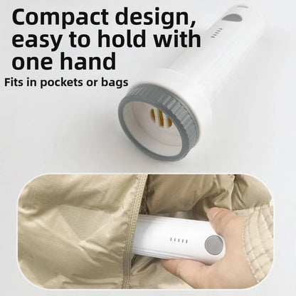 Rechargeable Mini Vacuum Pump - Portable Low-Noise Electric Suction Pump for Travel Clothes Storage Bags and Space-Saving Packing