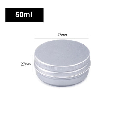 1/5/10pcs Empty Silver Aluminum Tins – 5-250ml Screw Top Round Containers for Candles, Spices & Storage