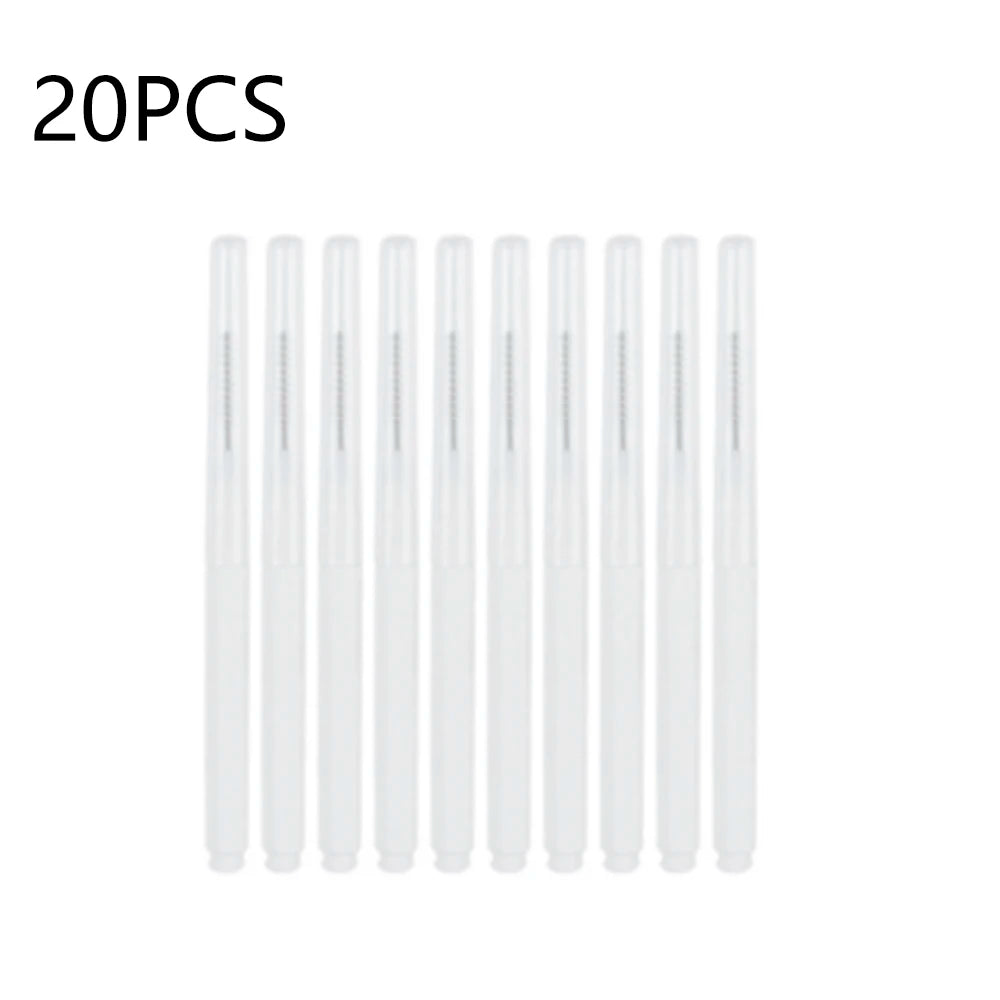 10/20/50PCS Mini Eyebrow & Lash Brushes – Disposable Bendable Brow Perm & Micro Eyelash Applicator Tools