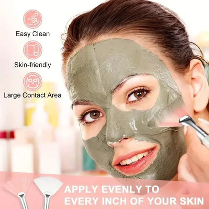 Facial Mask Applicator Brushes - Soft Fan-Shaped Flat Head Cosmetic Brushes for Skincare and Beauty Tools