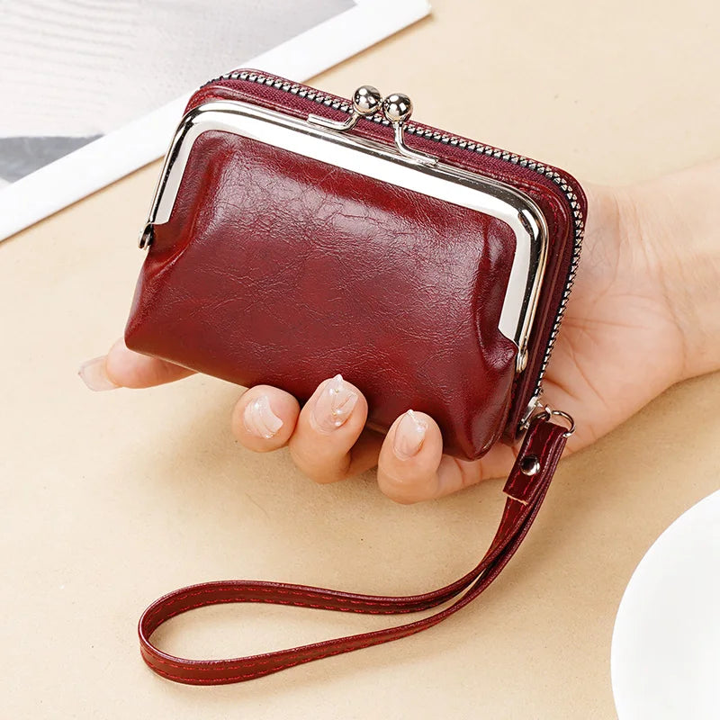 Lonny 4-Inch Zip-Up Card Holder – Women’s Buckle Coin Purse Clutch, Cross-Border Supply