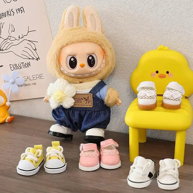 LABUBU 17cm Cotton Doll Shoes - Casual Sports Footwear for Dolls & Accessories
