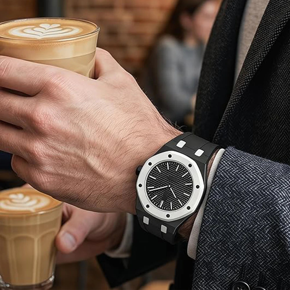 PC Watch Case & Silicone Strap - Wristwatch Modification Accessories for Swatch & AP Royal Oak Style Watches