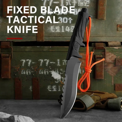 Outdoor Tactical Straight Knife — Portable EDC Survival & Self-Defense Tool