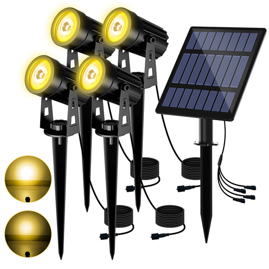 3000K RGB Solar LED Spotlight – Waterproof IP65 Outdoor Solar Garden Wall Light