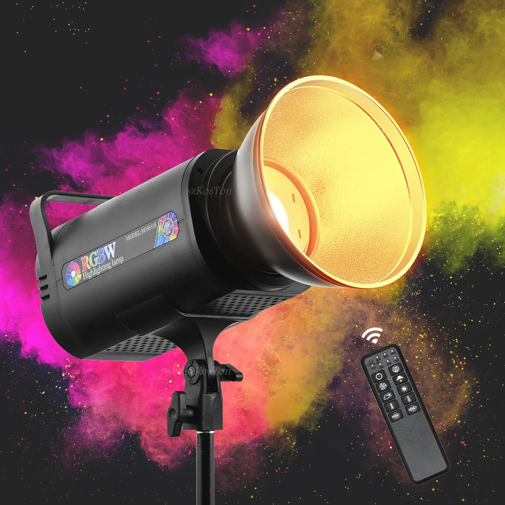 RGB LED Video Light 1700K–12000K - Bowens Mount Adjustable Lighting for Photography, Studio & Outdoor Video