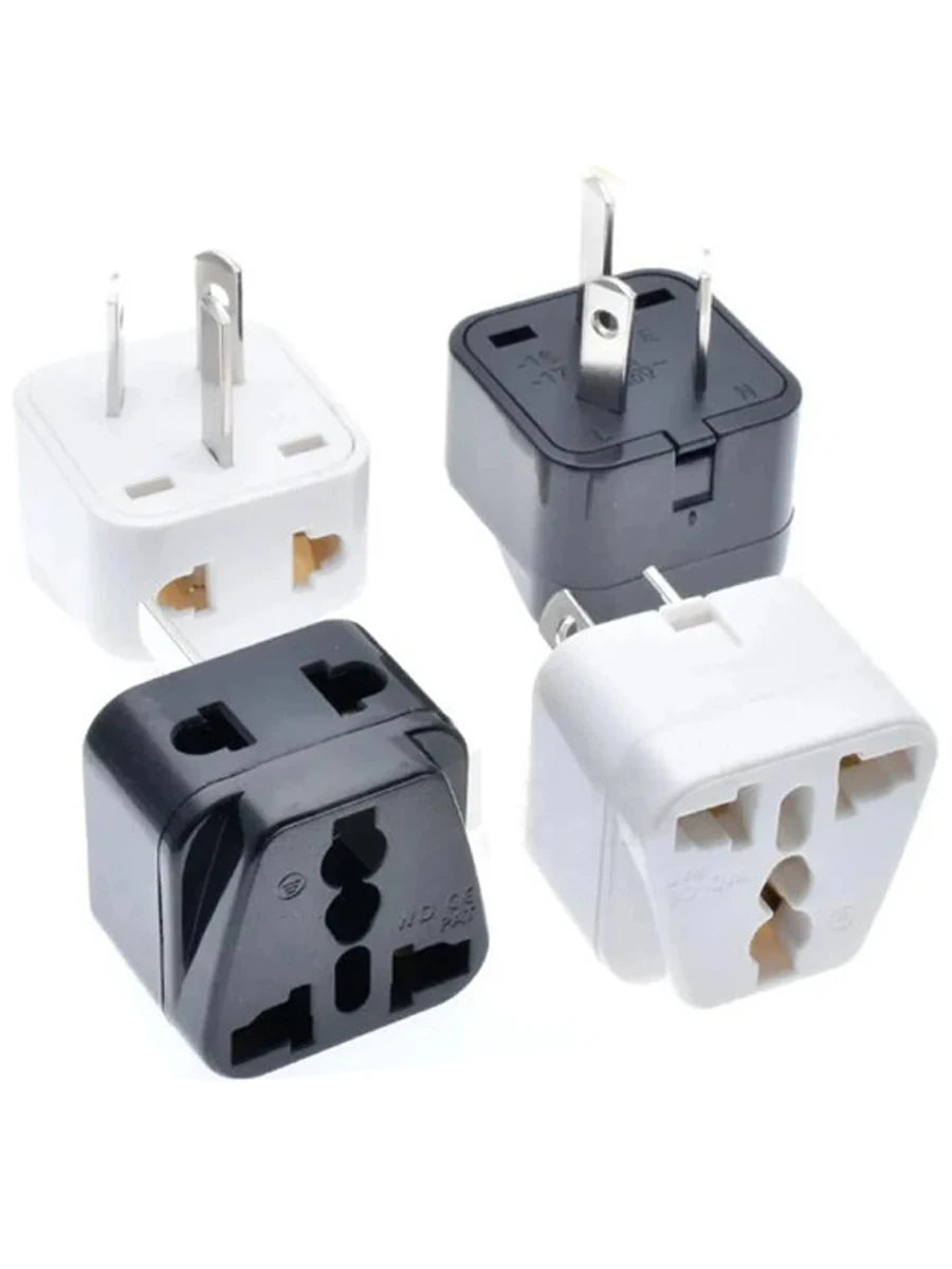 Universal 2-in-1 Plug Adapter – CN, US, UK, EU to AU Converter Socket for Australia & New Zealand Travel, 10A (White/Black)